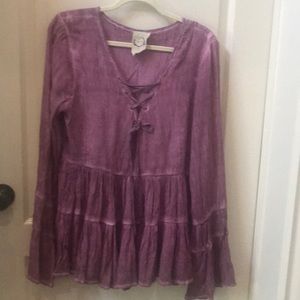Boho purple tunic
